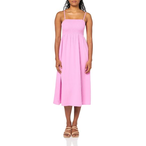 Billabong Women's Small Lush Lilac Off The Coast Midi Dress Beach Coastal O8-8 - Picture 1 of 14
